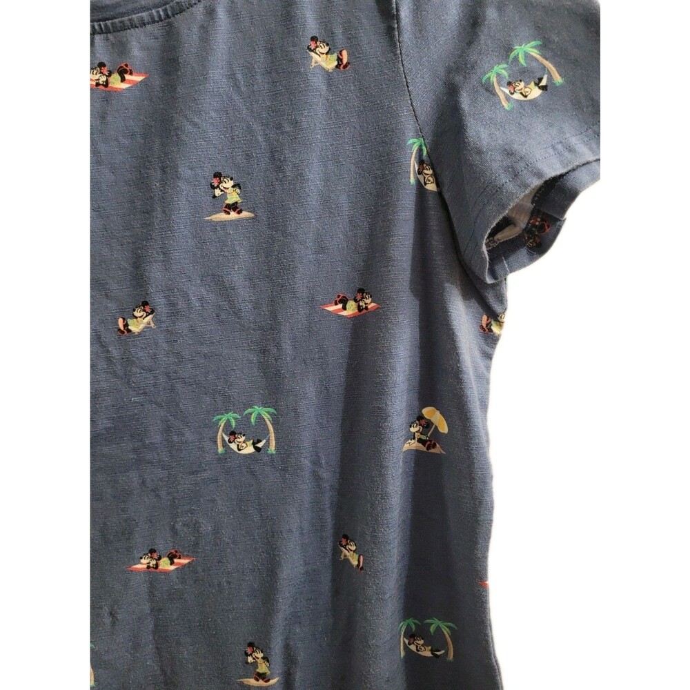 Disney Parks Tommy Bahama Minnie Mouse Hawaiian Dress Blue Cotton Small S - Picture 3 of 9